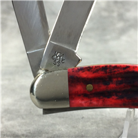 2014 CASE XX 6318 SS Ltd Ed Crimson Jigged Bone STEEL BROTHERS Stockman Knife