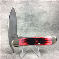 2014 CASE XX 61953 1/2 L SS Limited Ed Crimson Jigged Bone STEEL BROTHERS Russlock Knife