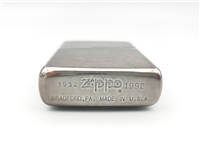 1932-1992 ZIPPO 60TH ANNIVERSARY Midnight Chrome Lighter (Zippo, 1992) in Collector Tin