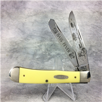 1993 CASE XX BRADFORD, PA USA 3254 Ltd Ed Yellow BASS FEVER Trapper Knife