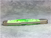 2003 CASE XX USA 61749L SS Green Jigged Bone JOHN DEERE Mini-CopperLock Pocket Knife 