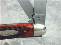 1970 CASE XX USA 6347PU Red/Brown Jigged Bone Stockman Knife w/ Punch Blade