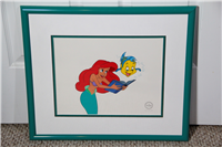 LITTLE MERMAID "Storytime with Ariel" Limited Edition Framed Character Image Sericel (Walt Disney Co., 1993)
