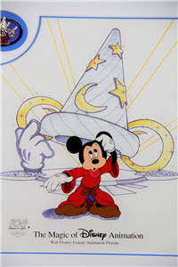 MICKEY MOUSE "Magic of Disney Animation" Framed Sericel (Disney-MGM Studios) with Pin
