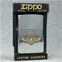 HARLEY-DAVIDSON EAGLE WINGS LOGO Polished Chrome Lighter (Zippo 250CW, 1992)