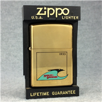 HARLEY DAVIDSON 1933 LOGO Polished Brass Lighter (Zippo, 1991)