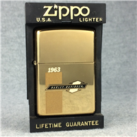HARLEY DAVIDSON 1963 LOGO Polished Brass Lighter (Zippo, 1993)