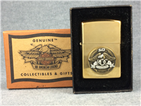 HARLEY DAVIDSON OWNERS GROUP 10TH ANNIVERSARY Polished Brass Lighter (Zippo, 1992)