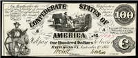 (CSA T-13)  1861 $100 Confederate States of America Note