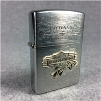 HARLEY-DAVIDSON DAYTONA '92 Emblem Brushed Chrome Lighter (Zippo, 1991)