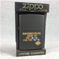 HARLEY-DAVIDSON "MADE BY THE PEOPLE FOR THE PEOPLE" Matte Black Lighter (Zippo, 1992)