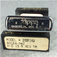 HARLEY-DAVIDSON Eagle Gold Square Brushed Chrome Lighter (Zippo, 1993) SEALED