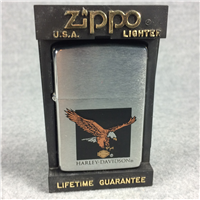 HARLEY-DAVIDSON Eagle Landing Brushed Chrome Lighter (Zippo, 1993) SEALED