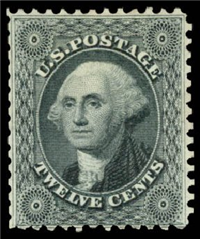 (Scott 44)  USA 1875 12&#162; George Washington (grey black)