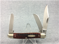 1965-69 CASE XX STAINLESS USA 6347HP SSP Red/Brown Jigged Bone Stockman Knife
