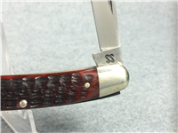 1965-69 CASE XX STAINLESS USA 6347HP SSP Red/Brown Jigged Bone Stockman Knife