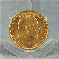 (KM-820) 1902 GREAT BRITAIN Edward VII Gold Sovereign 