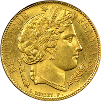 (KM-782) 1851 FRANCE 20 Francs Liberty Gold Coin 