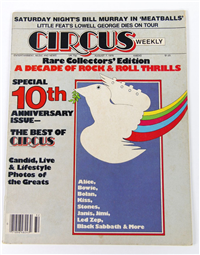 CIRCUS WEEKLY Magazine (Aug 7 1979) Rare Collectors' Edition: Decade of Rock & Roll Thrills KISS 