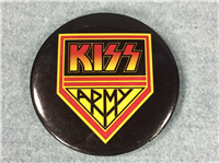 1976 KISS ARMY Fan Club Welcome Kit Folder with Newsletter and Button (Aucoin, KISS)