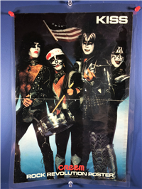 1977 CREEM Magazine KISS ROCK REVOLUTION 11" x 16" Double-Sided Magazine Pinup Poster