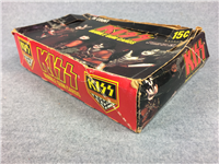 1978 KISS Bubble Gum Cards Empty Display Box with 3 Wrappers (Donruss, Aucoin)