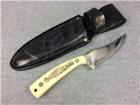 Vintage SCHRADE USA SCRIMSHAW 155SC Ltd Ed Mayflower Sharp Finger Knife 