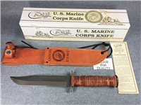 1989 CASE XX BRADFORD PA USA Stacked Leather Fixed Blade Reproduction Combat Knife
