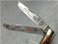 1985 CASE XX USA 6254 Ltd CRAZY HORSE & GENERAL CUSTER Jig Bone Trapper Knife