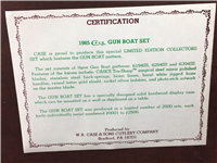 Rare 1985 CASE XX USA GUNBOAT Ltd Ed 3-Knife Set
