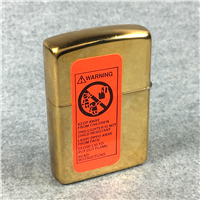 CIGAR STORE INDIAN Emblem Polished Brass Lighter (Zippo, 1996)  SEALED