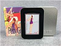 PRETTY IN PURPLE Petty Girl Series III Brushed Chrome Lighter (Zippo, 2000) NIB