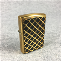ZIPPO BLACK DIAMOND Emblem Polished Brass Lighter (Zippo, 1996)