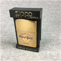 HARD ROCK CAFE NEW YORK Polished Brass Lighter (Zippo, 1998)