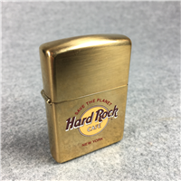 HARD ROCK CAFE NEW YORK Polished Brass Lighter (Zippo, 1998)