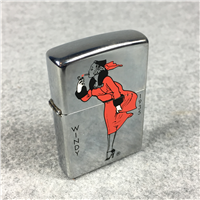 1935 WINDY GIRL Polished Chrome Lighter (Zippo, 1998)  Sealed