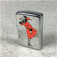 1935 WINDY GIRL Polished Chrome Lighter (Zippo, 2000)  Sealed