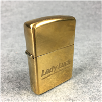 LADY LUCK CASINO HOTEL LAS VEGAS Polished Brass Lighter (Zippo, 1993)  
