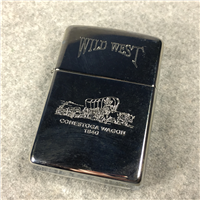 WILD WEST CONESTOGA WAGON Laser Engraved Polished Chrome Lighter (Zippo, 1994)