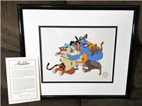 Aladdin GROUP HUG Limited Edition Framed Serigraph-Cel  (Walt Disney Co., 1993)