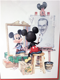 MICKEY MOUSE WALT DISNEY Self Portrait Large Art Print Framed (Disney, Charles Boyer)