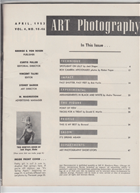 ART PHOTOGRAPHY  Vol. 4 #10-46    (George E. von Rosen, April, 1953) Lilly Christine