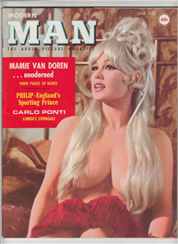 MODERN MAN  Vol. XIV #12-167    (Publishers Development Corp., June, 1965) Mamie Van Doren, Bonnie Logan