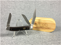 REDHEAD 22048W 3-Blade Stockman  with Etched Oval Wooden Box