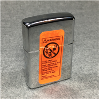LASER ENGRAVED SQUARE FLOURISH Polished Chrome Lighter (Zippo, 2000)  