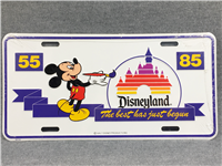 1985 DISNEYLAND 30th Anniversary License Plate (Walt Disney Productions) NEW