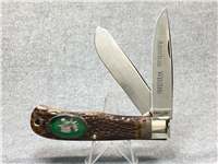 1970s CAMILLUS USA #10 American Wildlife BULL MOOSE Large Trapper Knife