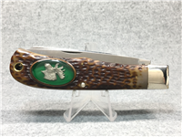 1970s CAMILLUS USA #10 American Wildlife BULL MOOSE Large Trapper Knife