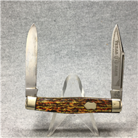 FIGHT'N ROOSTER Frank Buster Christmas Tree Celluloid 2-Blade Texas Jack Knife