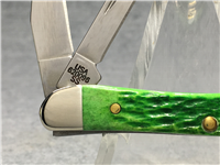 2010 CASE XX 620096 SS Limited Ed Bright Green Jigged Bone Tiny Texas Toothpick Knife